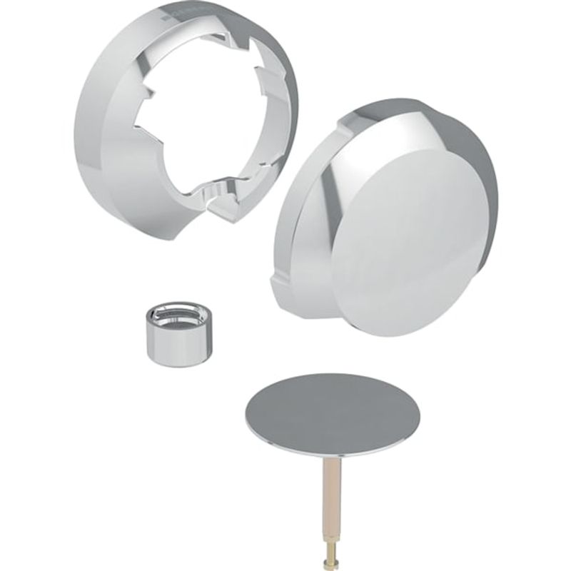 Geberit Fertigbauset für Badewannenablauf, mit Zulauf, d52-13, chrom glaenzend, Farbe chrom Bild 1