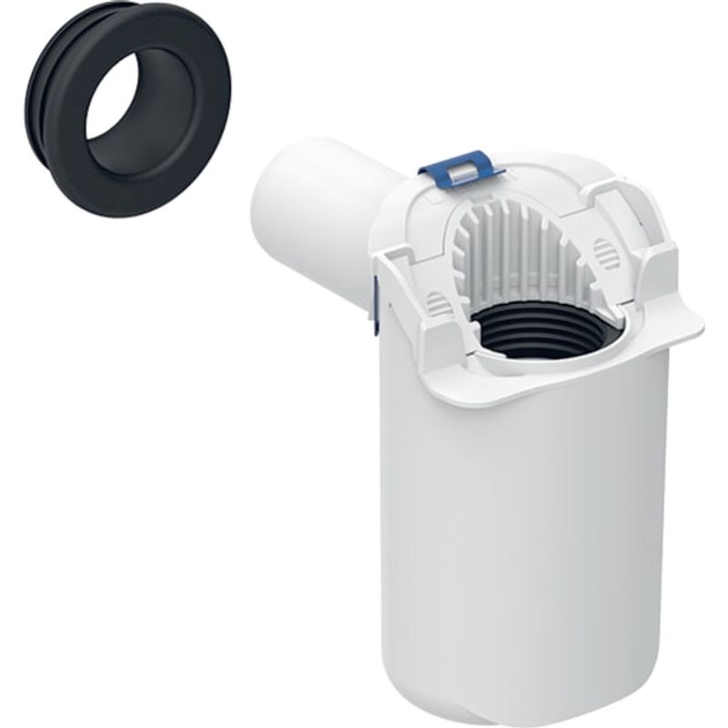 Geberit Tauchr.Ger-Vers, für WB, Abgang horiz, Raumsparmodell, d32 / 40, G 1 1/4, weiss, 50 mm, Farbe weiß Bild 1