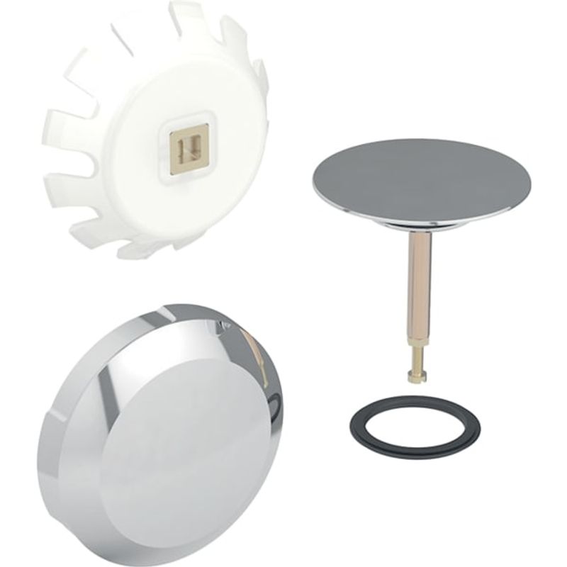 Geberit Fertigbauset, für Badewannenablauf, d52-12, Farbe chrom Bild 1