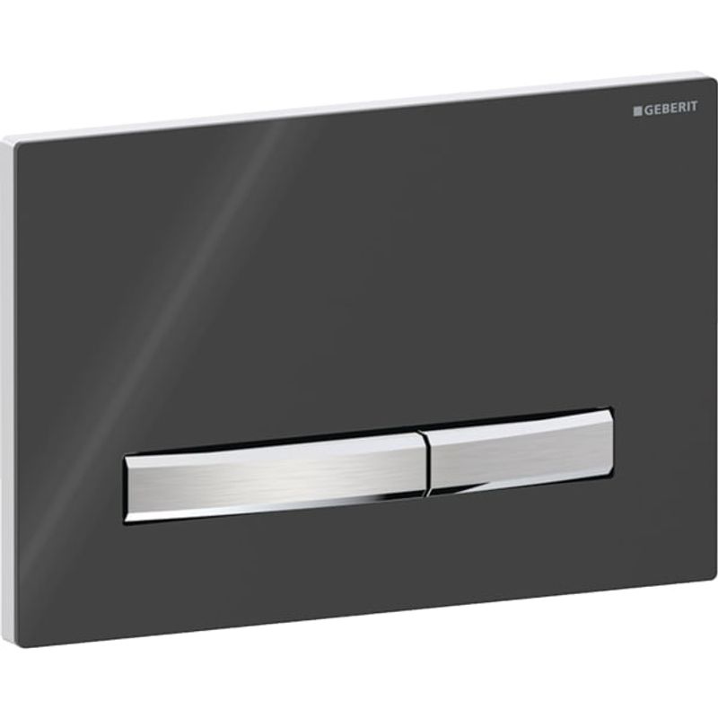 Geberit Sigma50 Betätigungsplatte, für 2-Mengen- Spülung, 13 x 246 x 164 mm, Farbe schwarz Bild 1