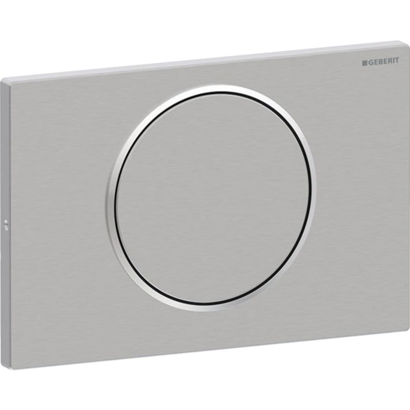 Geberit Sigma10 Betätigungsplatte, verschraubbar Edelstahl gebürstet / poliert/gebürstet, 15 x 246 x 164 x 150 mm, Farbe silber Bild 1