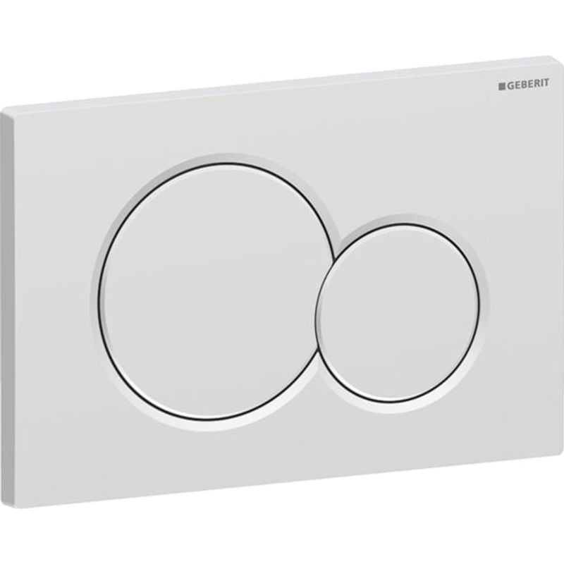 Geberit Sigma1 Betätigungsplatte, für 2-Mengen-Spülung mattchromom-lackiert, 13 x 246 x 164 mm, Farbe chrom Bild 1