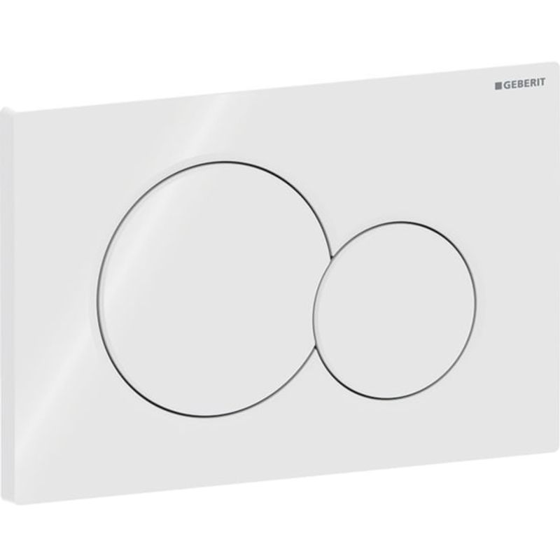 Geberit Sigma1 Betätigungsplatte, für 2-Mengen-Spülung, 13 x 246 x 164 x 130 mm, Farbe weiß Bild 1