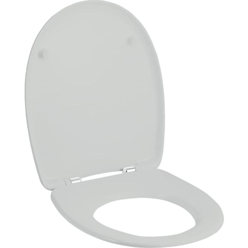 Geberit Virto WC-Sitz, pergamon Scharniere verchromt, mit Absenkautomatik, Farbe pergamon Bild 1