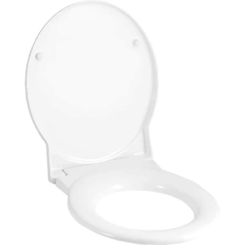 Geberit Joly WC-Sitz, weiss Scharniere verchromt, mit Absenkautomatik, Farbe weiß Bild 1