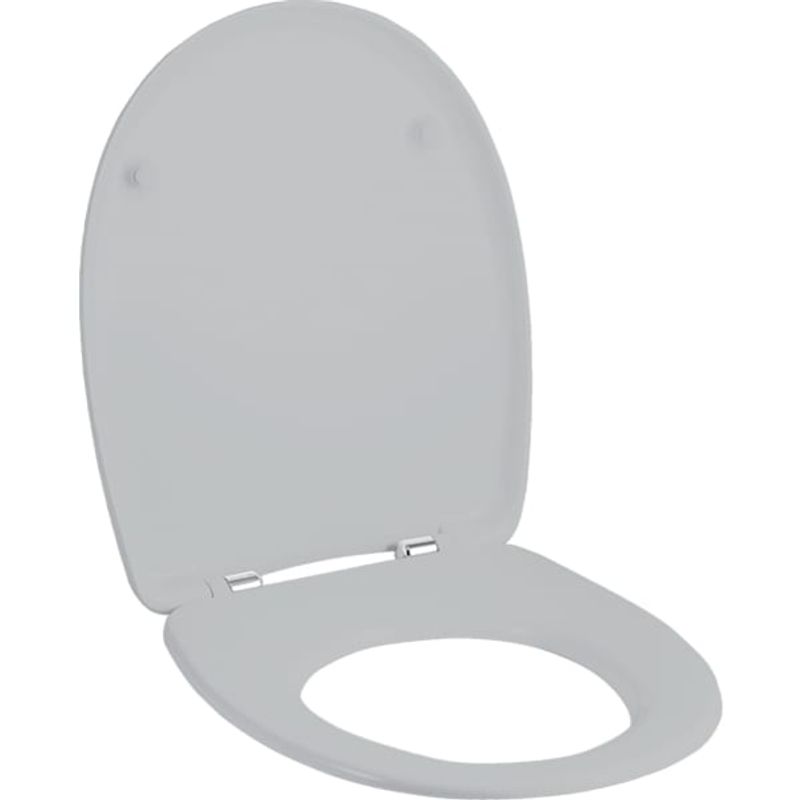 Geberit Virto WC-Sitz, manhattan Scharniere verchromt, mit Absenkautomatik, Farbe grau Bild 1