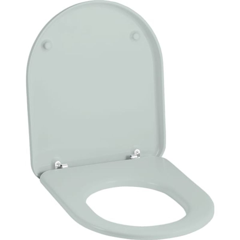 Geberit Mango WC-Sitz, aegaeis Scharniere, Farbe silberfarben Bild 1