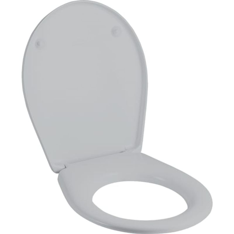 Geberit Renova Comprimo WC-Sitz manhatten, Scharniere, Farbe silberfarben Bild 1
