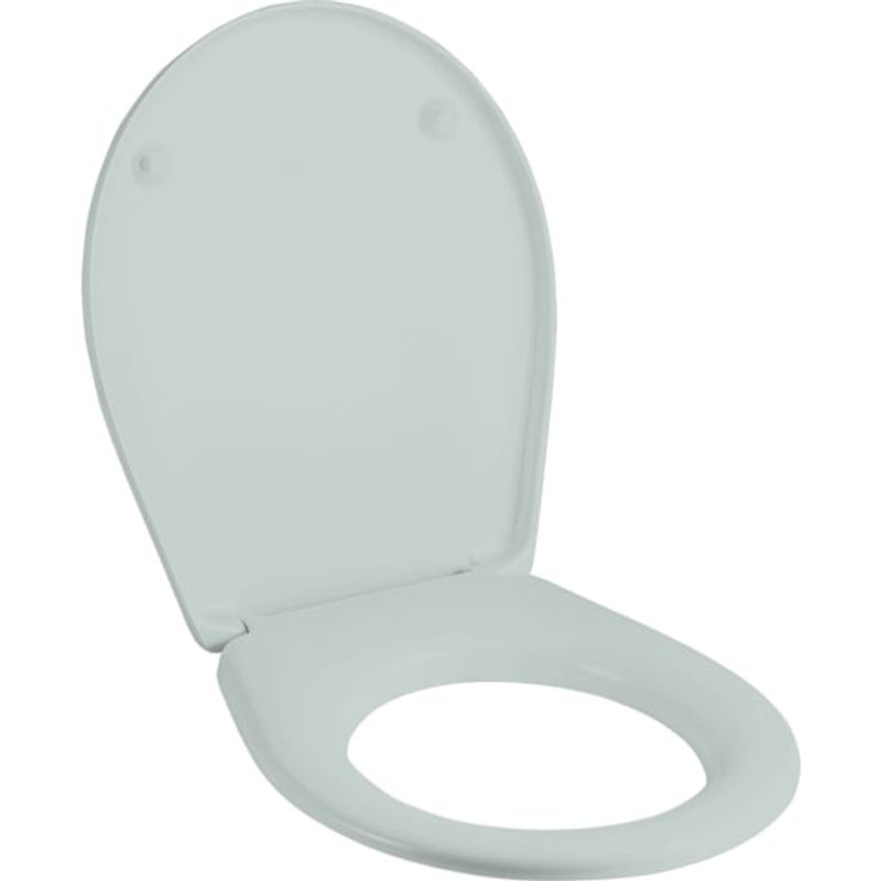 Geberit Renova Comprimo WC-Sitz aegaeis, Scharniere, Farbe silberfarben Bild 1