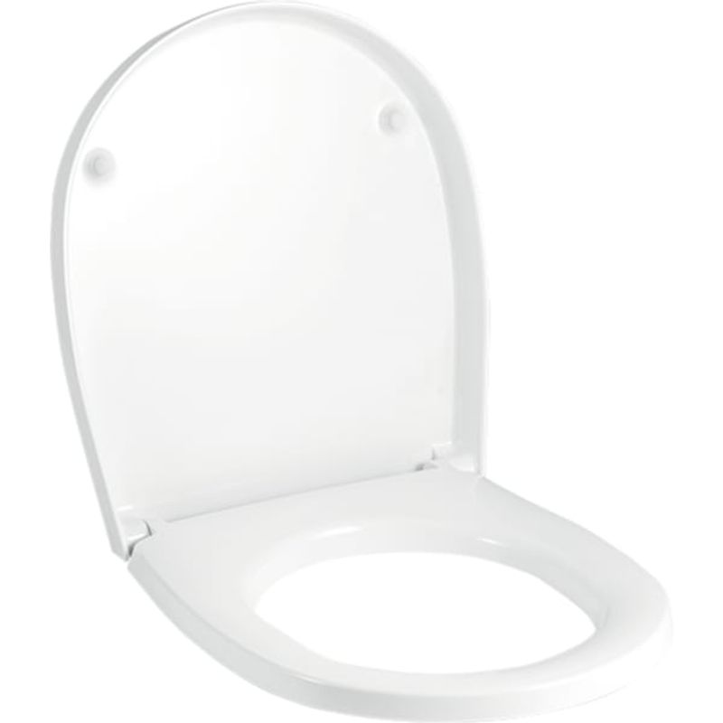 Geberit Visit WC-Sitz, weiss Scharniere verchromt, mit Absenkautomatik, Farbe weiß Bild 1