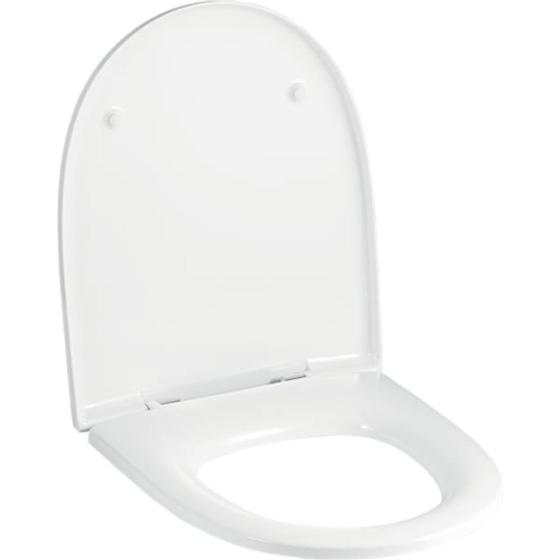 Geberit Vivano WC-Sitz, pergamon Scharniere, Farbe silberfarben Bild 1