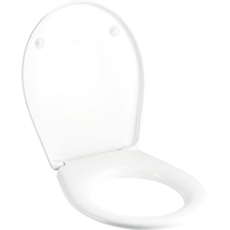 Geberit WC-Sitz, für WC'S bis Okt.2006, Edelstahl-Scharnier, Befestigung von oben, Farbe weiß Bild 1