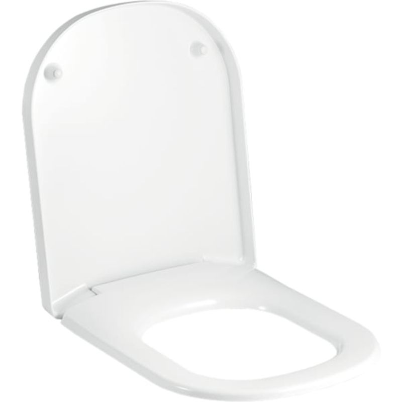 Geberit WC-Sitz, für WC'S bis 2009, ES-L-Scharnier, Befestigung von oben, Farbe weiß Bild 1