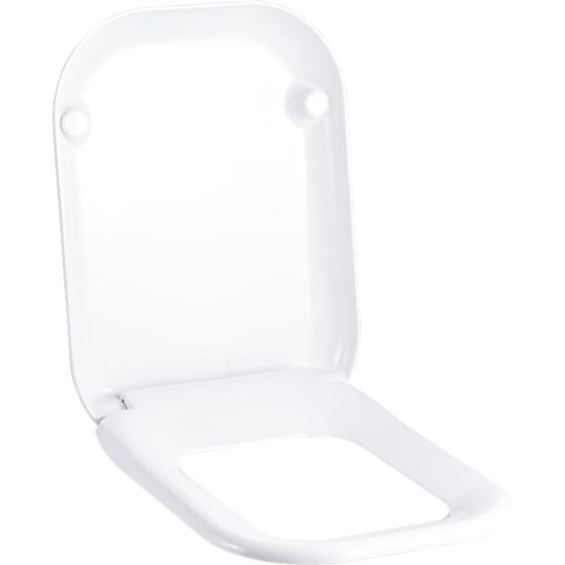 Geberit Emani by A. Citterio WC-Sitz, weiss Scharniere verchromt, mit Absenkautomatik, Farbe weiß Bild 1