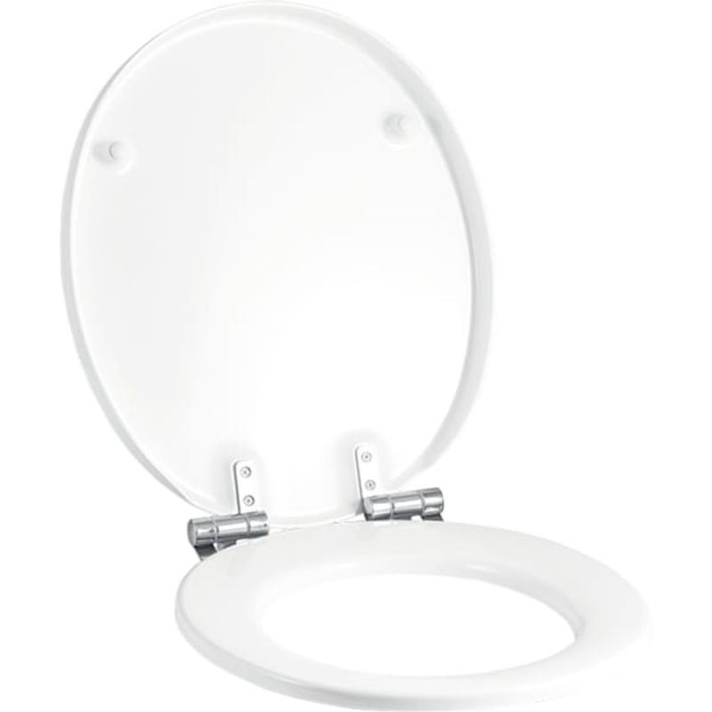 Geberit Cassini WC-Sitz, weiss Scharniere Edelstahl, mit Absenkautomatik, Farbe weiß Bild 1