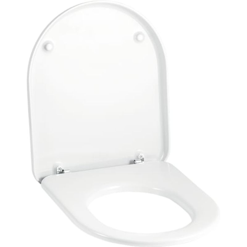 Geberit Mango WC-Sitz, weiss Scharniere verchromt, Farbe weiß Bild 1