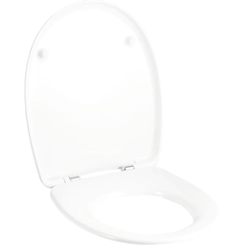 Geberit Virto WC-Sitz, weiss Scharniere verchromt, mit Absenkautomatik, Farbe weiß Bild 1
