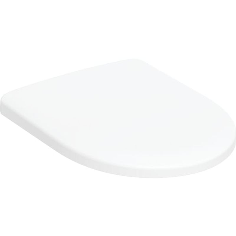 Geberit Renova / -Comprimo WC-Sitz mit AS-Autom, WrapOver, rund, Befestigung von oben, 455 x 370 mm, Farbe weiß Bild 1