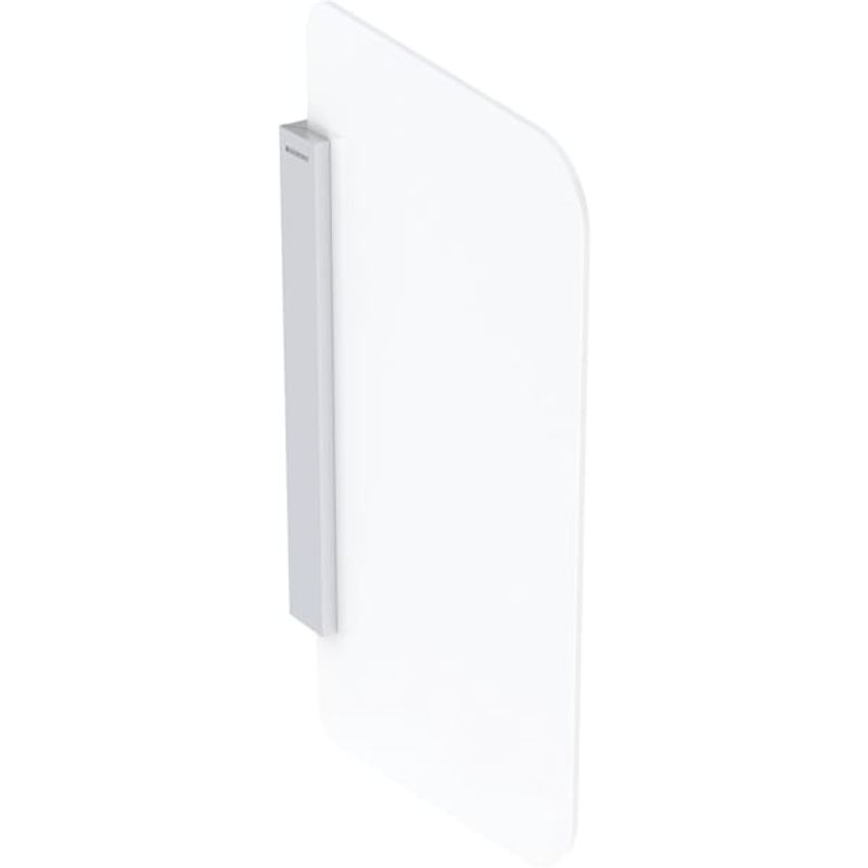 Geberit Urinaltrennwand Glas rechteckig weiss, 754 x 432 mm, Farbe weiß Bild 1