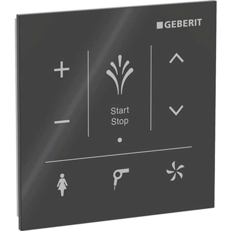 Geberit Wandbedienpanel, für AquaClean schwarz /Glas, Farbe schwarz Bild 1