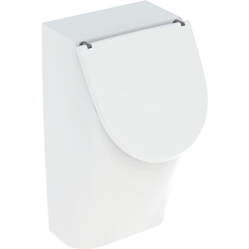 Geberit Urinal mit Deckel, Zul.v. hinten, mit Befest, Abgang waagerecht, weiss, 580 x 325 x 300 mm, Farbe weiß Bild 1