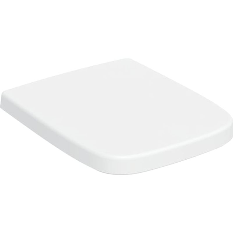 Geberit WC-Sitz mit AS-Autom, QuickRelease, eckig, WrapOver, Befestigung von oben, 440 x 360 mm, Farbe weiß Bild 1