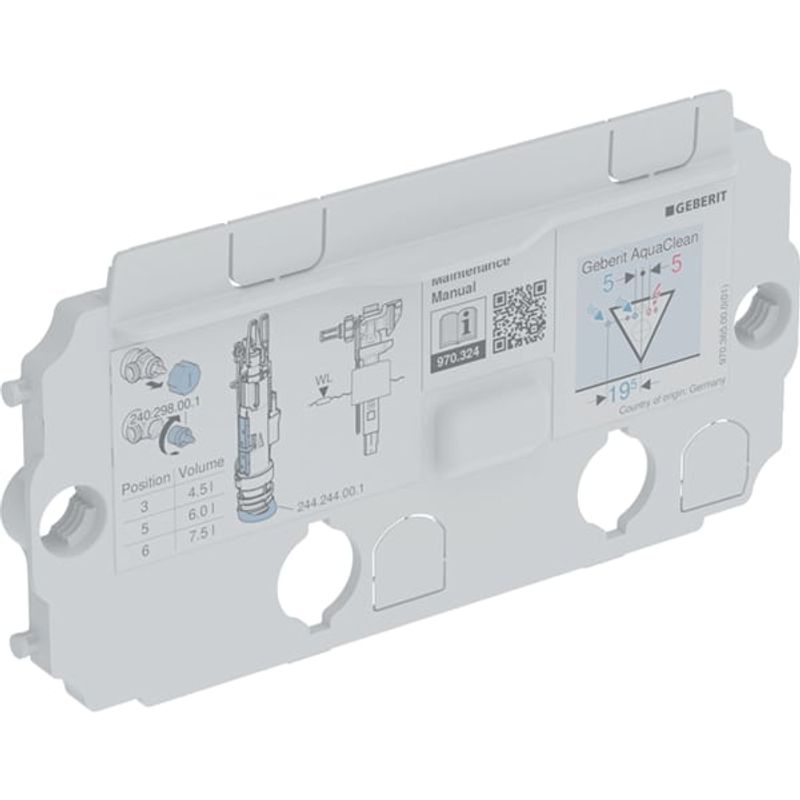 Geberit Schutzplatte, für Omega Unterputz-Spülkasten 12 cm, Farbe grau Bild 1