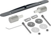 Geberit Set Scharniere, für WC-Sitz Joly, mit Absenkautomatik, 59811400, Farbe silberfarben Bild 1