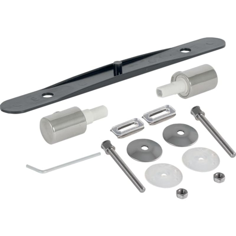 Geberit Set Scharniere, für WC-Sitz Joly, mit Absenkautomatik, 59811400, Farbe silberfarben Bild 1