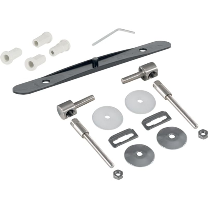 Geberit Set Scharniere, für WC-Sitz Befestigung von oben, 5981380, Farbe silberfarben Bild 1