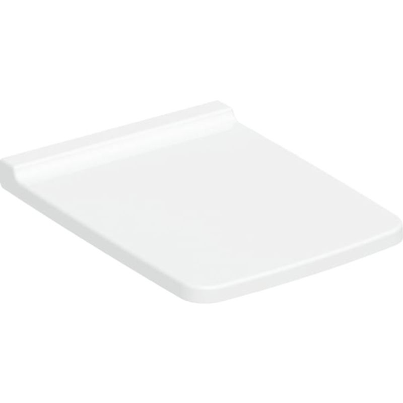 Geberit Xeno2 WC-Sitz mit AS-Autom, QuickRelease, WrapOver, chrom Scharnier, Befestigung von oben, 440 x 300 mm, Farbe weiß Bild 1