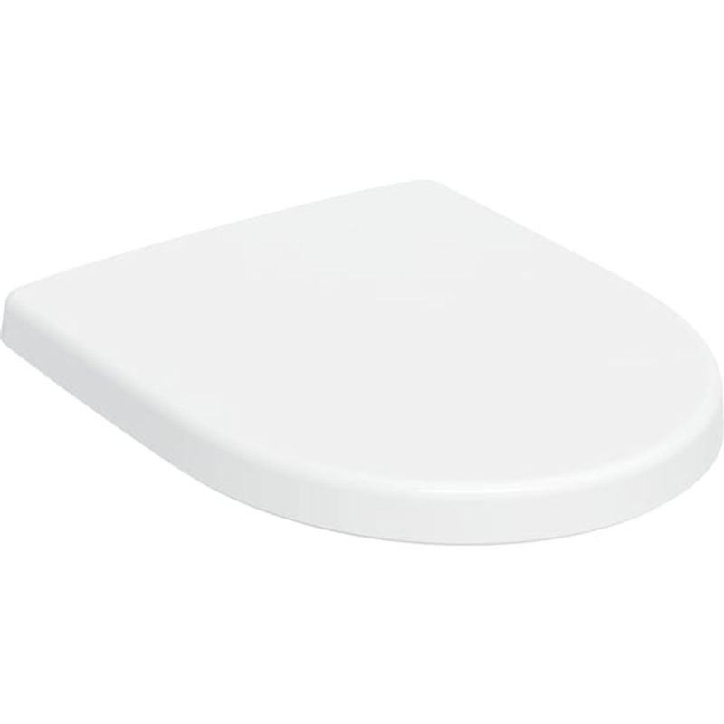 Geberit WC-Sitz mit AS-Autom, WrapOver, rund, Edelstahl-Scharnier, Befestigung von oben, 440 x 370 mm, Farbe weiß Bild 1