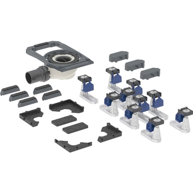 Geberit DW-Abl, mit 10 Füssen für CleanFloor30 Duschflaesche integriert, Siphonhöhe 50 mm Bild 1