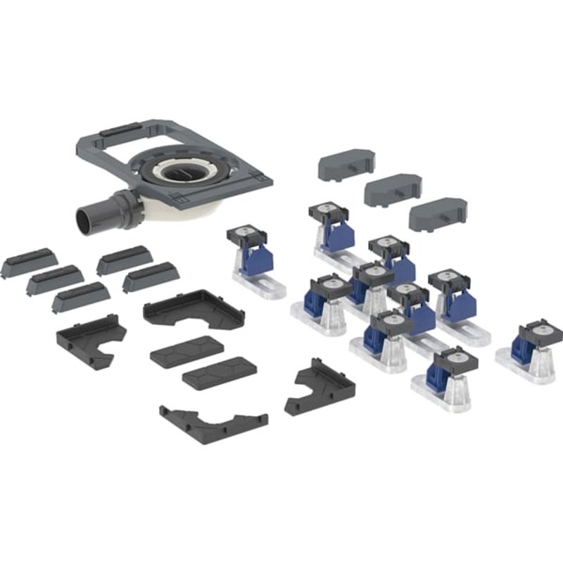 Geberit DW-Abl, mit 10 Füssen für CleanFloor30 Duschflaesche integriert, Siphonhöhe 30 mm Bild 1