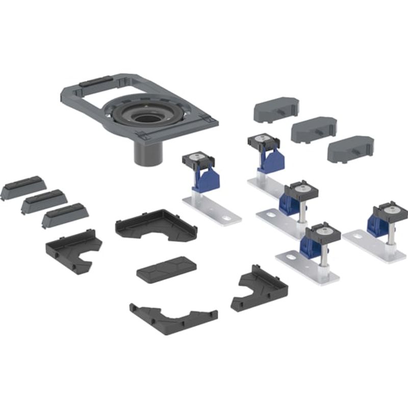 Geberit DW-Abl, mit 5 Füssen für CleanFloor30 Duschflaesche integr, stockwerksdurchdr. Bild 1
