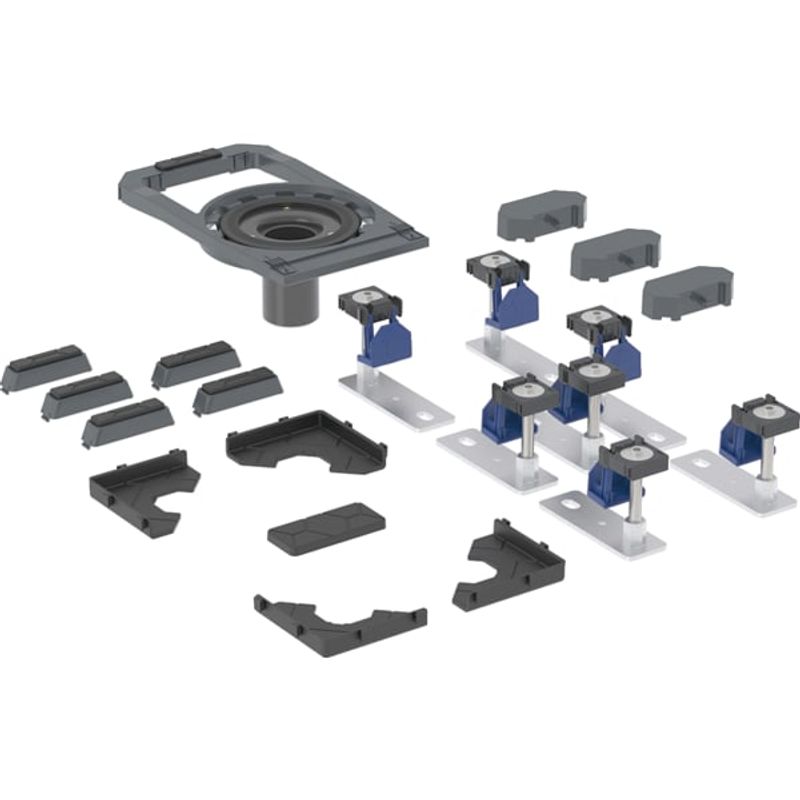 Geberit DW-Abl, mit 7 Füssen für CleanFloor30 Duschflaesche integr, stockwerksdurchdr. Bild 1