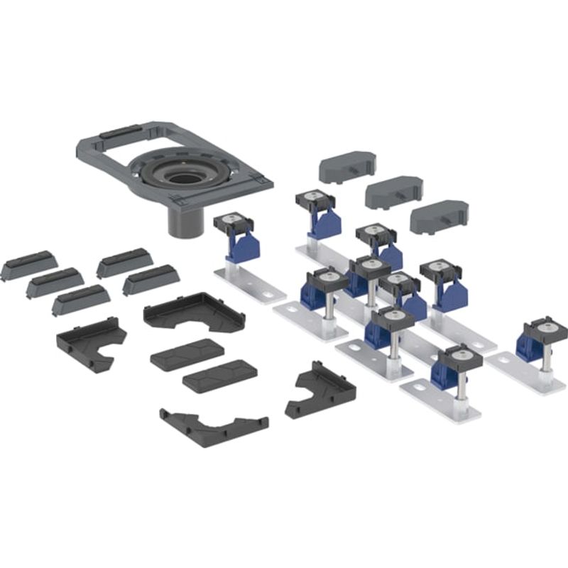 Geberit DW-Abl, mit 10 Füssen für CleanFloor30 Duschflaesche integr, stockwerksdurchdr. Bild 1
