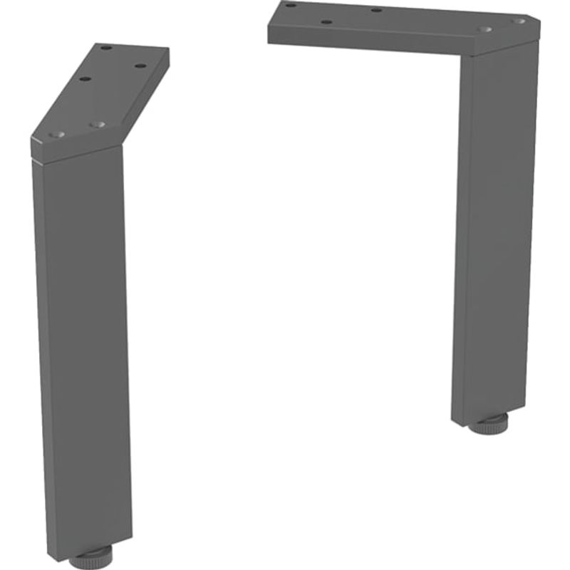 Geberit Set Füsse schmal (2 Stück), H:22,5 cm schwarz / pulverbeschichtet, Farbe schwarz Bild 1