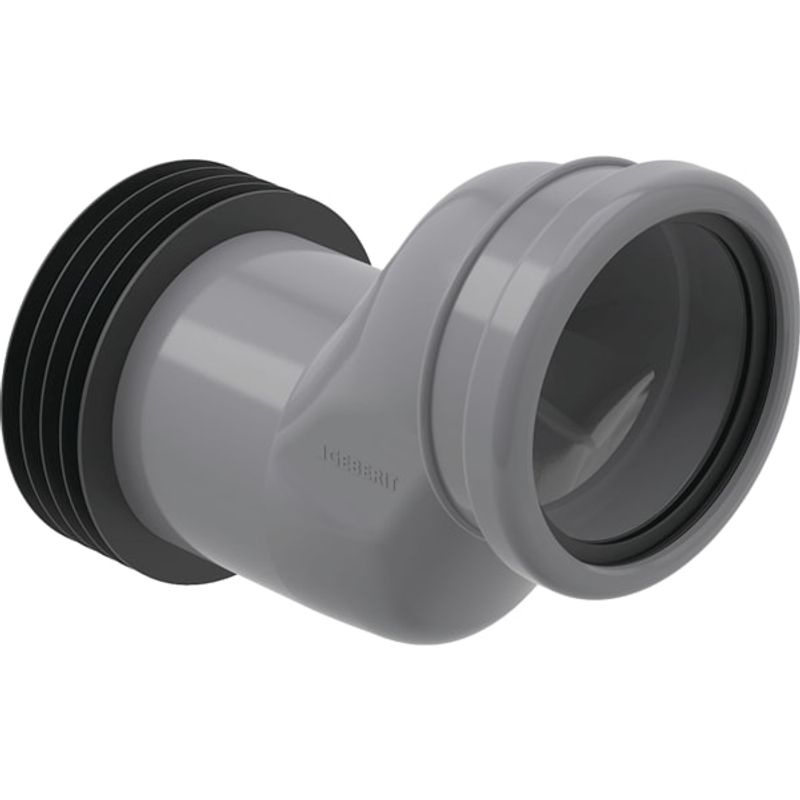 Geberit Anschlussset, für Wand-WC, mit Anschlussstutzen 5 cm etagiert, d90 / di90, Farbe grau Bild 1