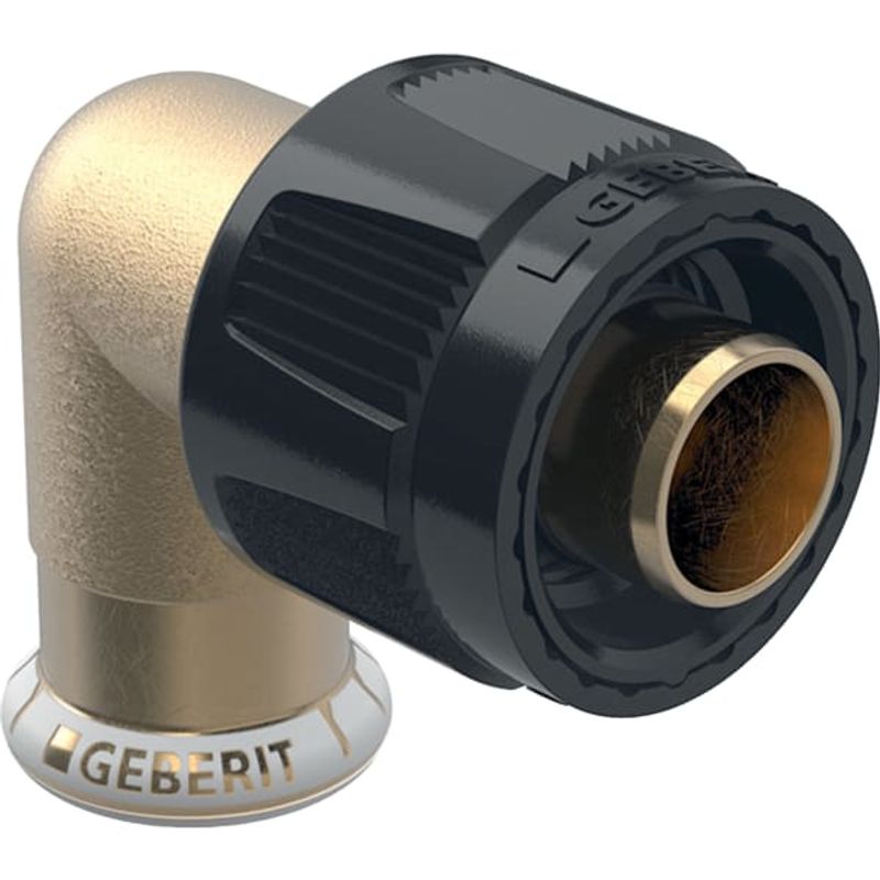 Geberit Mapress Kupfer-Pressf.-Übergangswinkel 90 Gr.mit MasterFix 15 mm x MF20, Rotguss, Farbe kupfer Bild 1