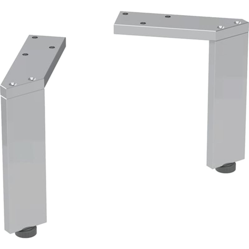 Geberit Set Füsse schmal (2 Stück), H:15 cm hochglanz, Farbe silberfarben Bild 1