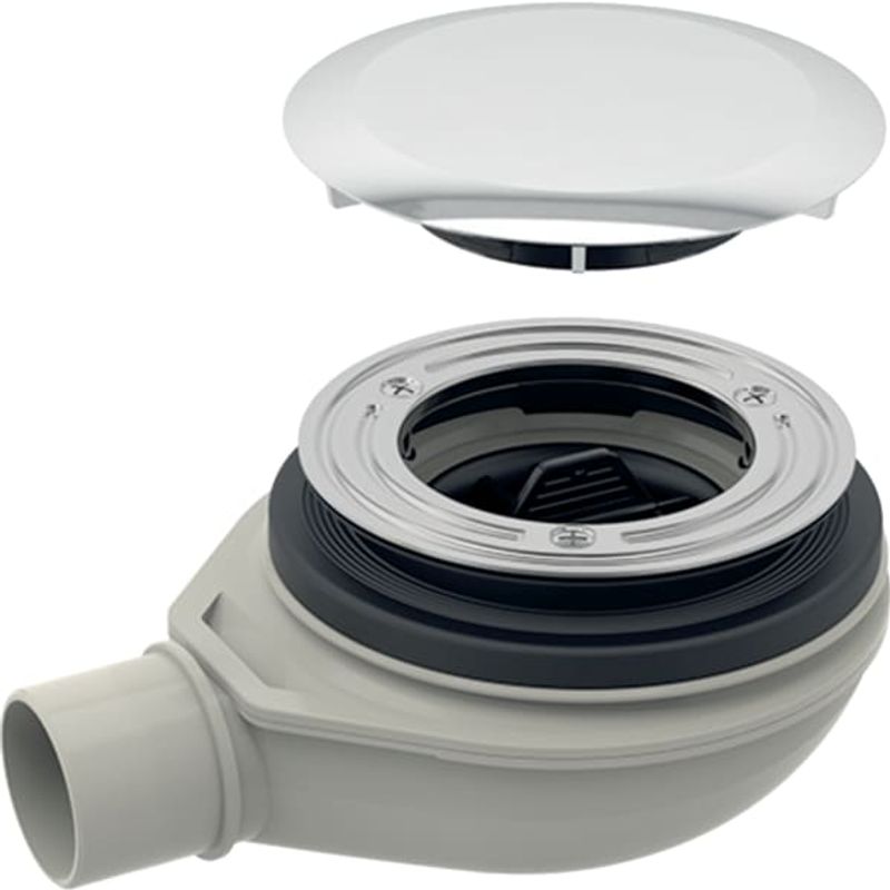 Geberit Duschwannenablauf d90 mit Ablaufdeckel Sperrwasserhöhe 30 mm d40 PP Bild 1