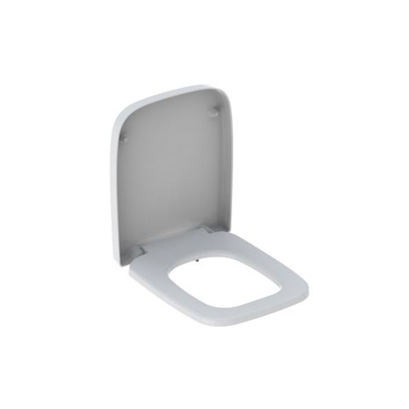 Geberit Renova Plan WC-Sitz, eckiges Design, Befestigung von oben, Farbe weiß Bild 1