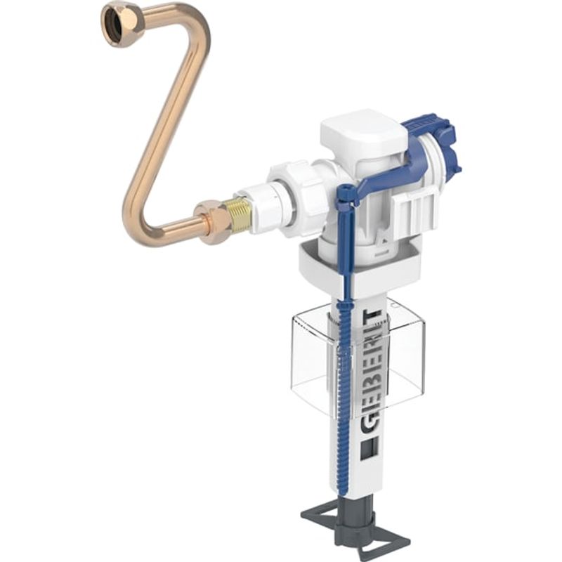 Geberit Füllventil / Schwimmerventil Typ 383, WA seitlich 3/8", Nippel aus Messing, für Unterputz-Spülkasten, Material Messing Bild 1
