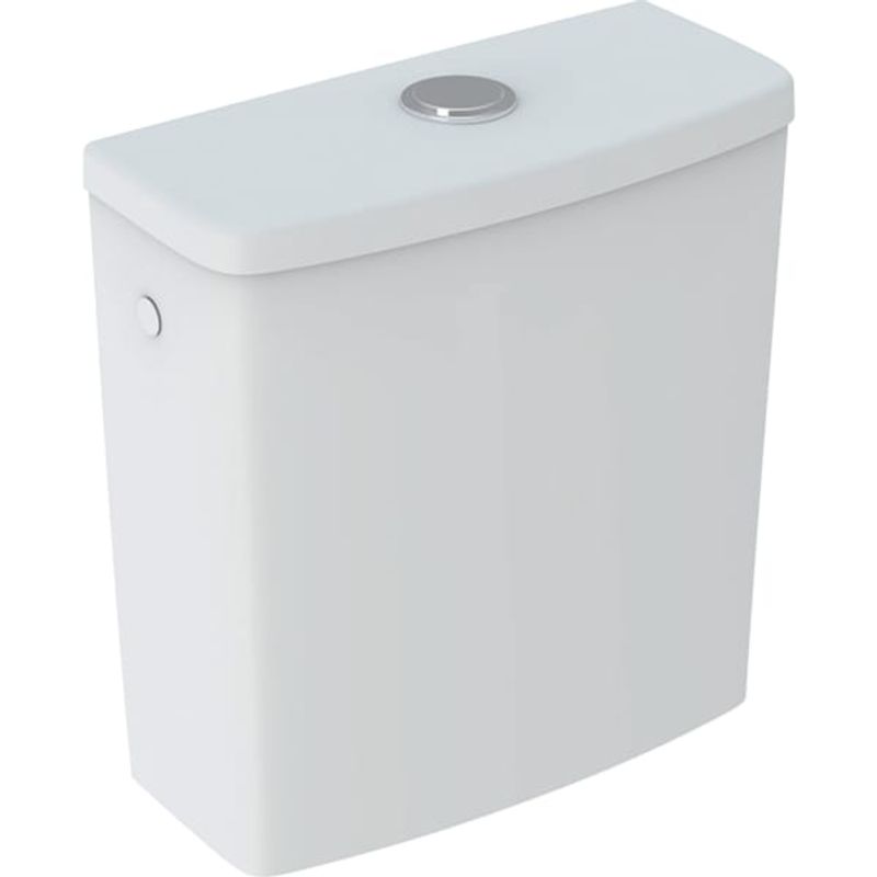 Geberit Renova AP-SPK aufges. 2-Mengen-Spülung Wasseranschluss seitl, weiss KeraTect, 390 x 370 x 165 mm, Farbe weiß Bild 1