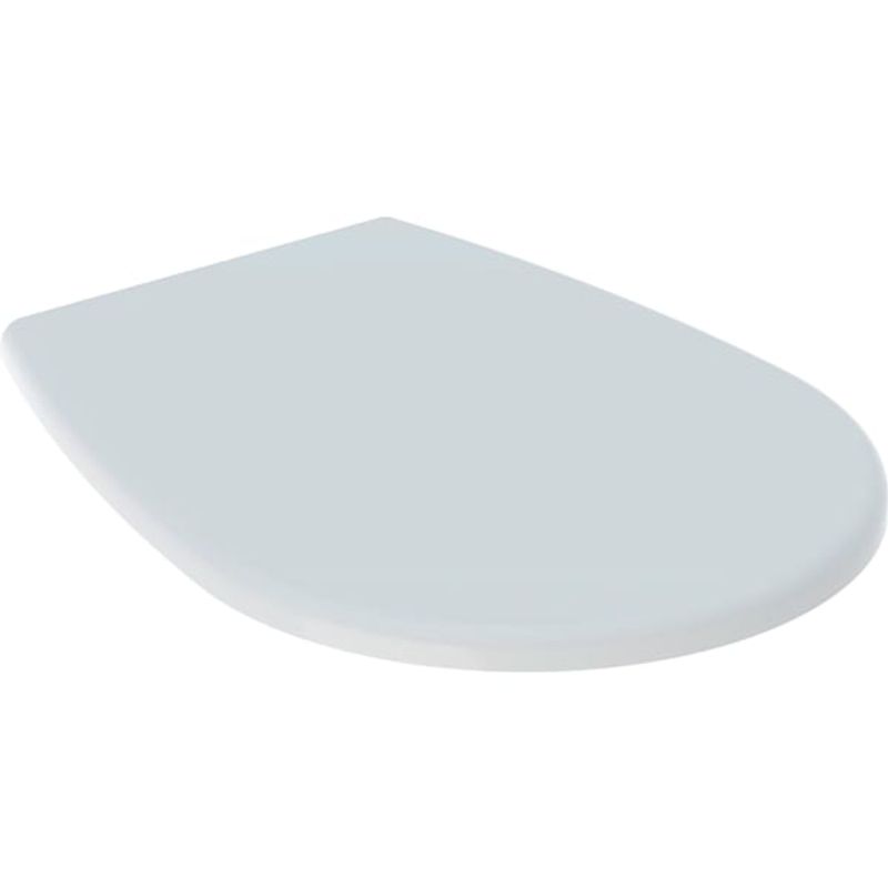 Geberit Nr.1 WC-Sitz, WrapOver, rund, Edelstahl-Scharnier, Befestigung von unten, 20 x 460 x 355 mm, Farbe weiß Bild 1