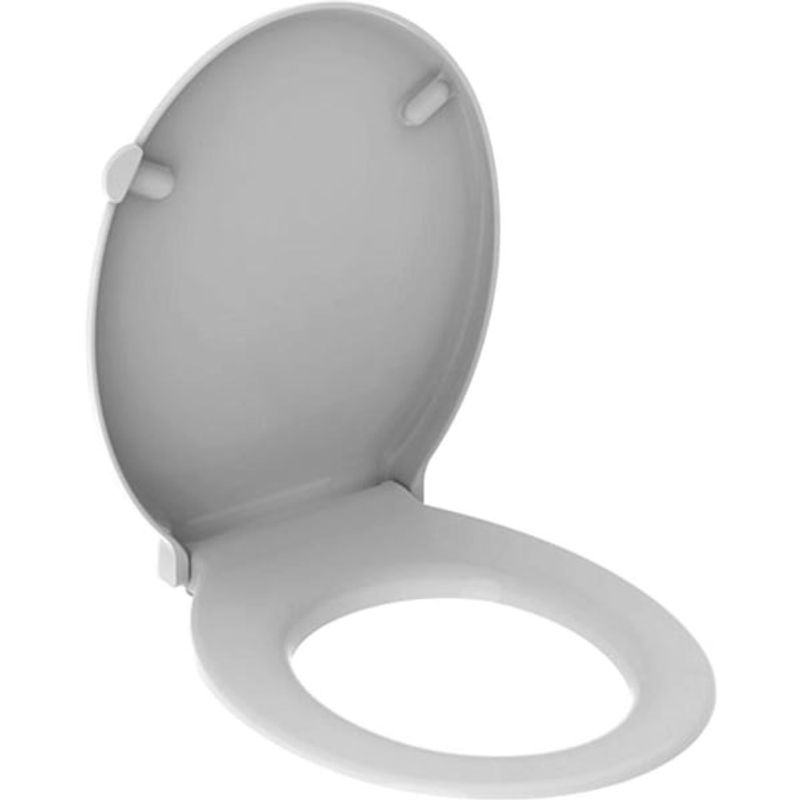 Geberit Basic WC-Sitz, barrierefrei, antibakt, WrapOver, rund, Befestigung von unten, 50 x 440 x 375 mm, Farbe weiß Bild 1
