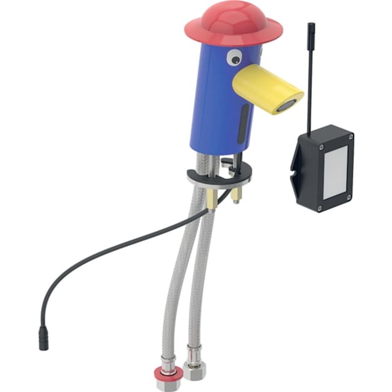 Geberit Infrarot-Waschtischarmatur, Batteriebetr,6 V, Ausladung 80 mm, mehrfarbig, 126 mm, Farbe gelb Bild 1