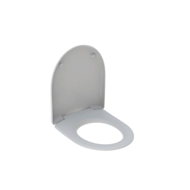 Geberit Renova WC-Sitz, Befestigung von oben, mit Absenkautomatik, manhattan, 455 x 370 mm, Farbe grau Bild 1