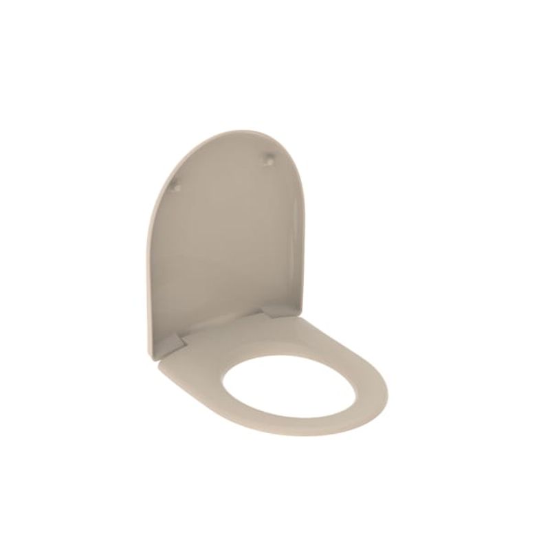 Geberit WC-Sitz mit AS.Autom, WrapOver, rund, chrom Scharnier, Befestigung von oben, bahama, Farbe beige Bild 1